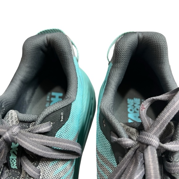 Hoka One Rincon 1102875 CGAS Charcoal Gray Aqua Sky Running Shoes Womens Size 10 - Picture 9 of 12